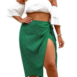 Floral wrap skirt